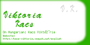 viktoria kacs business card